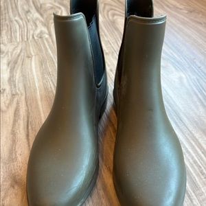 Olive Green Womens Rain Boots